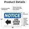 Signmission Use Other Door (Left Arrow) Sign With Symbol, 18 in W x Rectangle, Vinyl Decal OS-2PACK-NS-D-1218-L-18803 - alternate 2